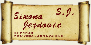 Simona Jezdović vizit kartica